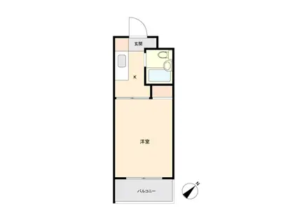ハイタウン高島町(1K/3階)の間取り写真