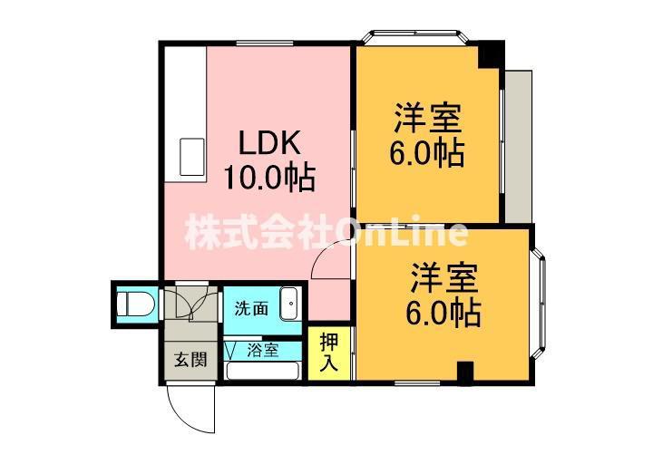 エンパイヤシティ(2LDK/6階)の間取り写真