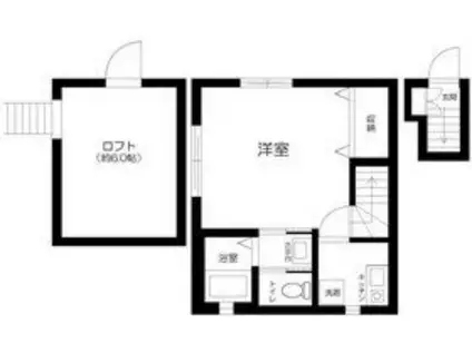 ヴィエント仲六郷(1K/2階)の間取り写真