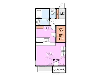 ラ・カーサ・フェリーチェ(ワンルーム/1階)の間取り写真