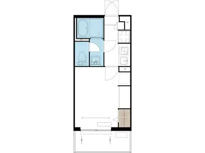 ヴィラ綱島(1K/2階)の間取り写真