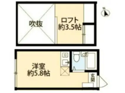 マイプラン新桜台(ワンルーム/1階)の間取り写真