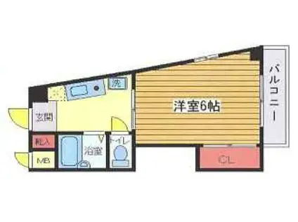 アネックス花(1K/5階)の間取り写真