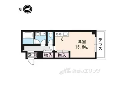 メイズツイン(ワンルーム/2階)の間取り写真