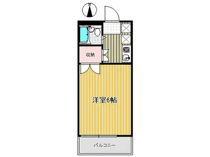 カレッジハウスV(ワンルーム/1階)の間取り写真