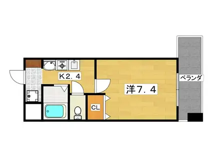 Mプラザ香里一番館(1K/10階)の間取り写真