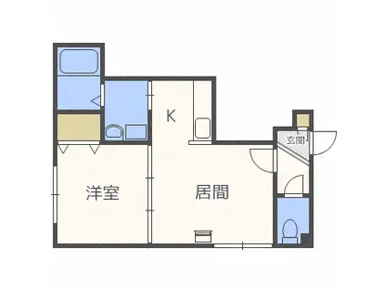 クラシックIII(1LDK/2階)の間取り写真
