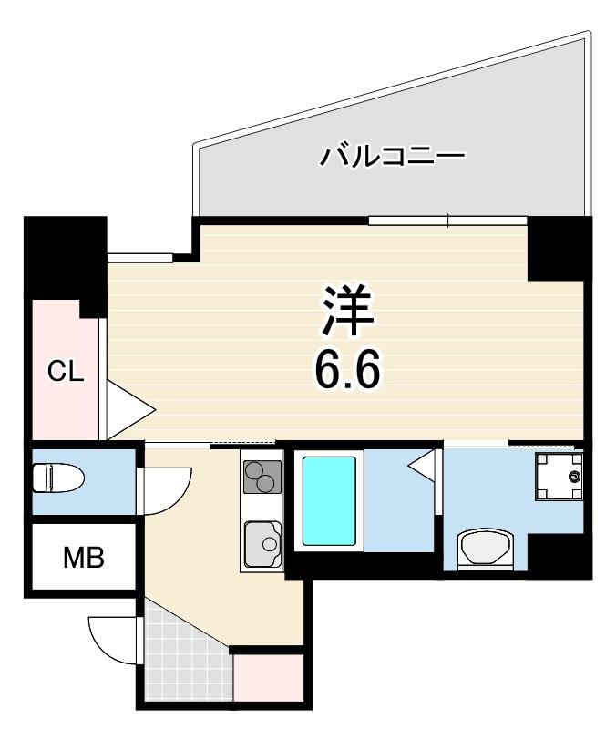 グルーブ神戸元町アリア(1K/5階)の間取り写真