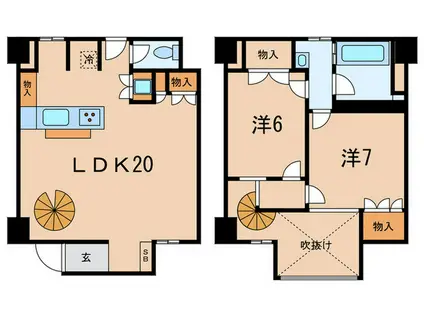 グレイスビーノ(2LDK/1階)の間取り写真