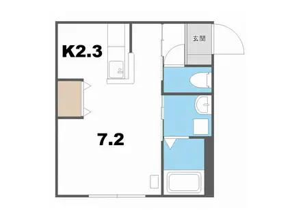 LIEN KITAHIROSHIMA II(1K/4階)の間取り写真