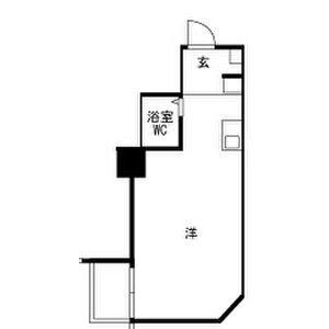 クレドール西明石Ⅲ(ワンルーム/3階)の間取り写真