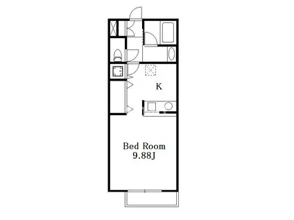 シャルマンハイツII(ワンルーム/2階)の間取り写真