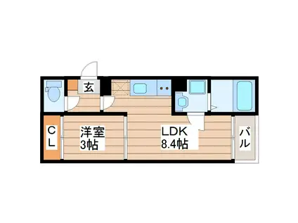 REGALEST F-I(1LDK/1階)の間取り写真