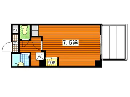 ラ・パーク(ワンルーム/3階)の間取り写真