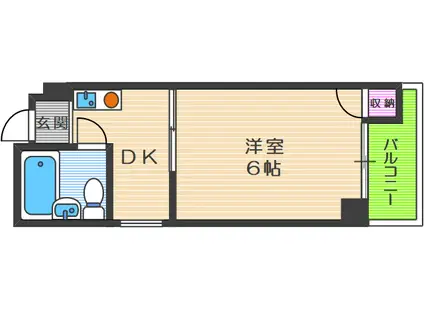 天満第一ビル(1K/5階)の間取り写真