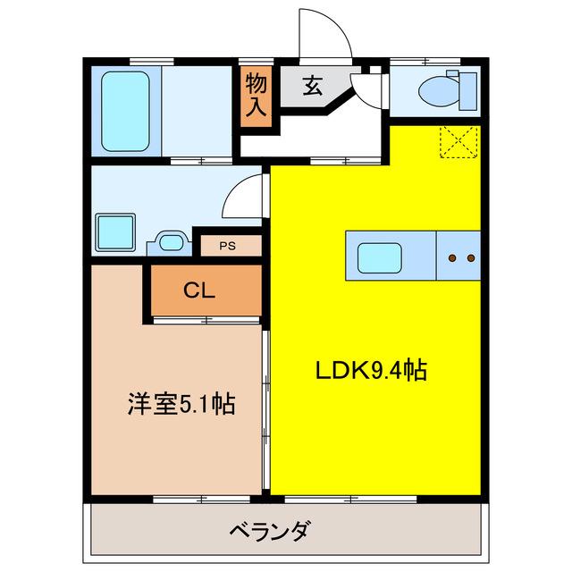 U・TOPIA 11(1LDK/3階)の間取り写真