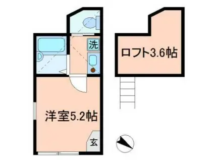 NEXUS押上(1K/1階)の間取り写真