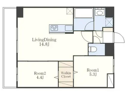 SANSEVIERIA参道(2LDK/8階)の間取り写真