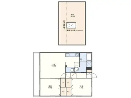 ソレイユ南長崎(2SLDK/5階)の間取り写真