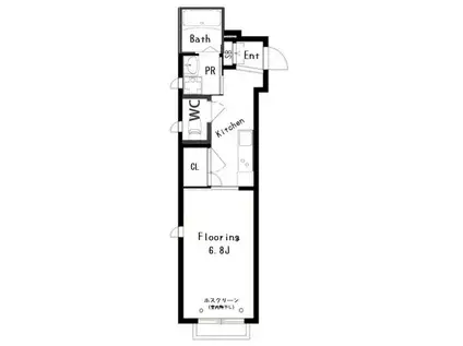 シャルマンドミール(1K/1階)の間取り写真