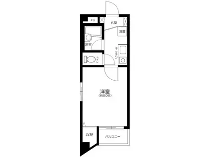 アーバヒルズ高円寺(1K/2階)の間取り写真