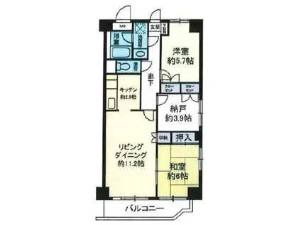 T′S GARDEN鶴見市場(2SLDK/7階)の間取り写真