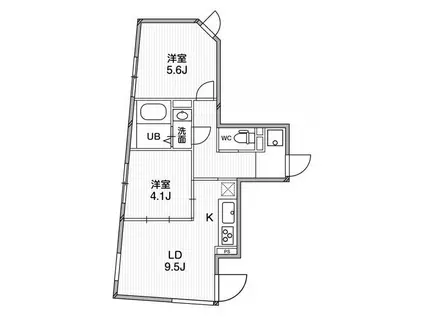 EXAM 高円寺南II(2DK/3階)の間取り写真