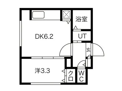 トレントゥーノ(1DK/3階)の間取り写真