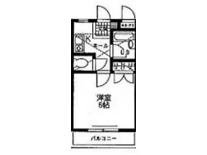 グリーンバレー久喜(1K/2階)の間取り写真