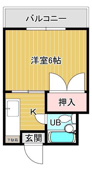 コーポ寿(1K/2階)の間取り写真