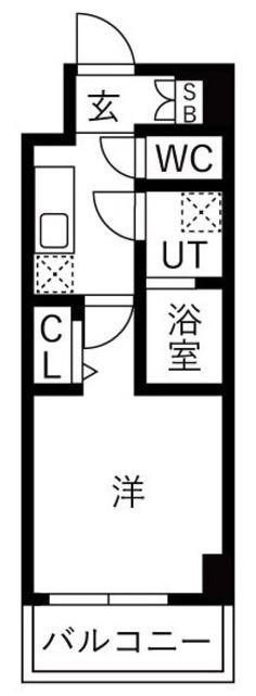 KDXレジデンス成増(1K/4階)の間取り写真