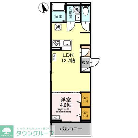 ノーブルパレス大原(1LDK/2階)の間取り写真