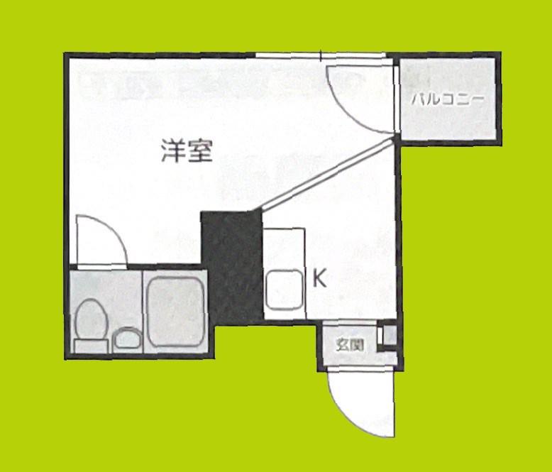 パレド森小路(ワンルーム/3階)の間取り写真