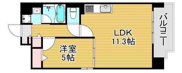海老江サンライズ(1LDK/6階)の間取り写真