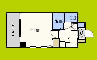 Mプラザ住吉公園壱番館(1K/2階)の間取り写真