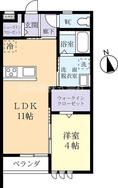 ブランカ(1LDK/1階)の間取り写真