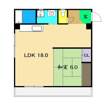フィール高須(1LDK/2階)の間取り写真