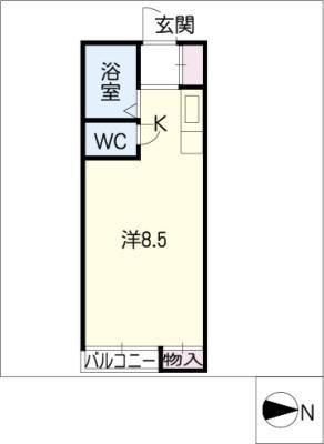 エムパヤール(ワンルーム/1階)の間取り写真