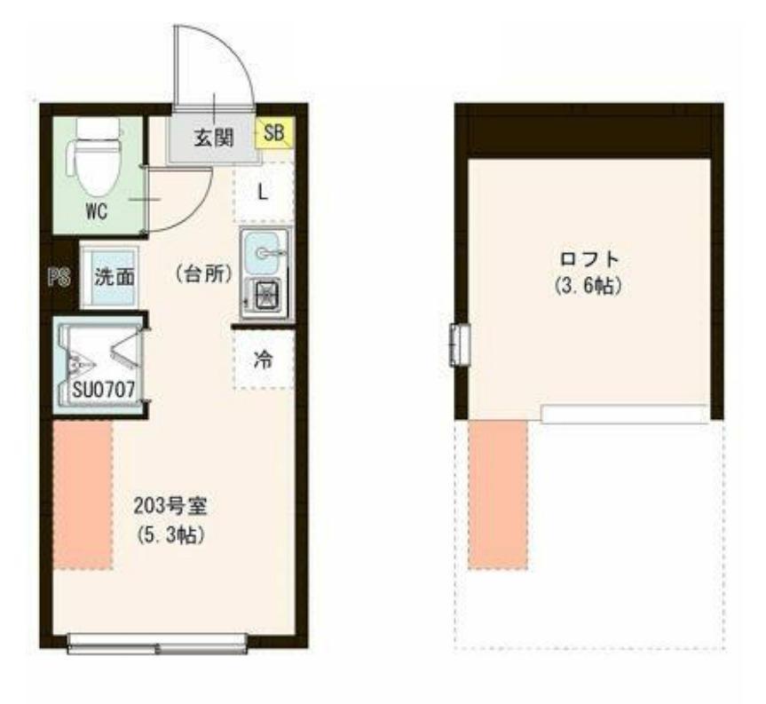 ル・ブラン小岩(ワンルーム/2階)の間取り写真