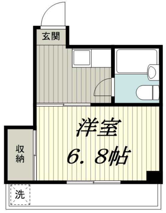 東洋ハイツ落合(1K/2階)の間取り写真