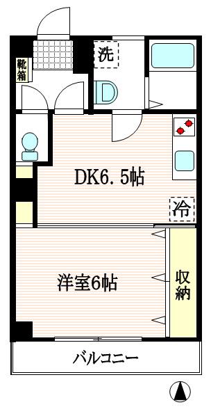 OIDメゾン(1DK/1階)の間取り写真