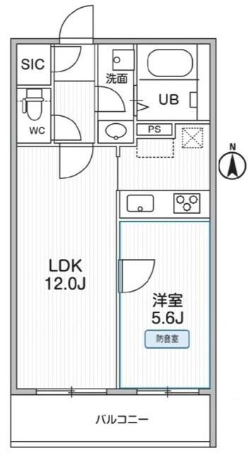 THE PALMS MUSE 新江古田(1LDK/1階)の間取り写真