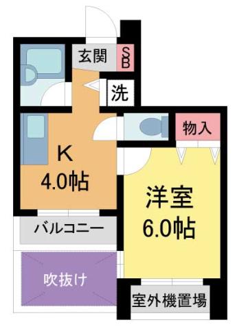 APRICITY西宮駅前(1K/8階)の間取り写真