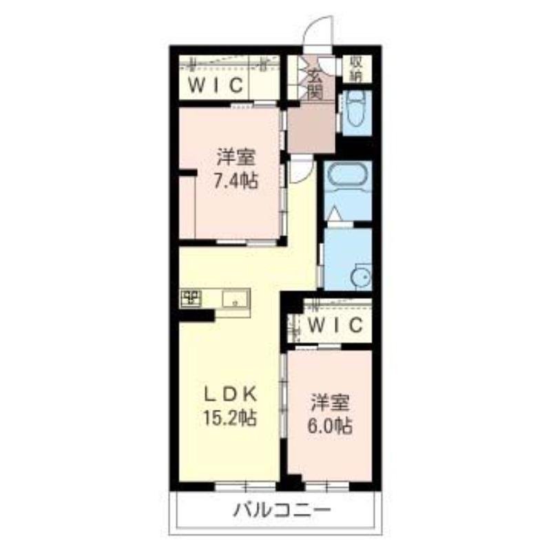 サンヒルズマンション(2LDK/3階)の間取り写真