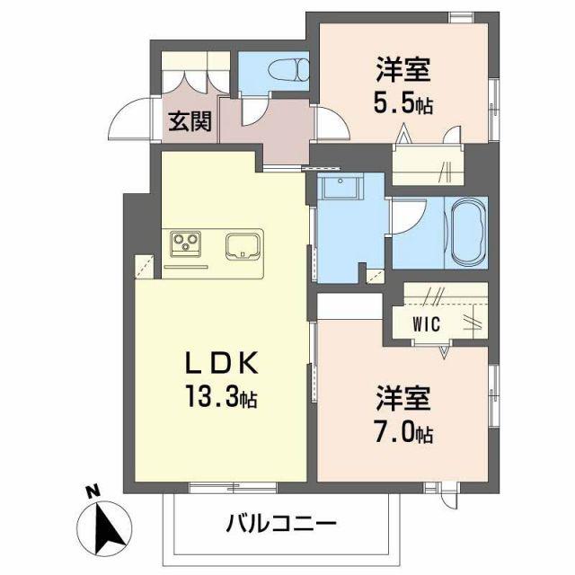 ERABLE(2LDK/1階)の間取り写真
