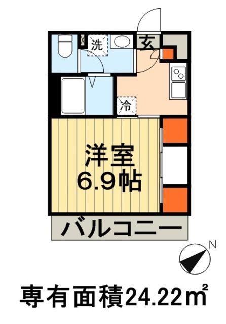 リブリ・グランテージ(1K/2階)の間取り写真