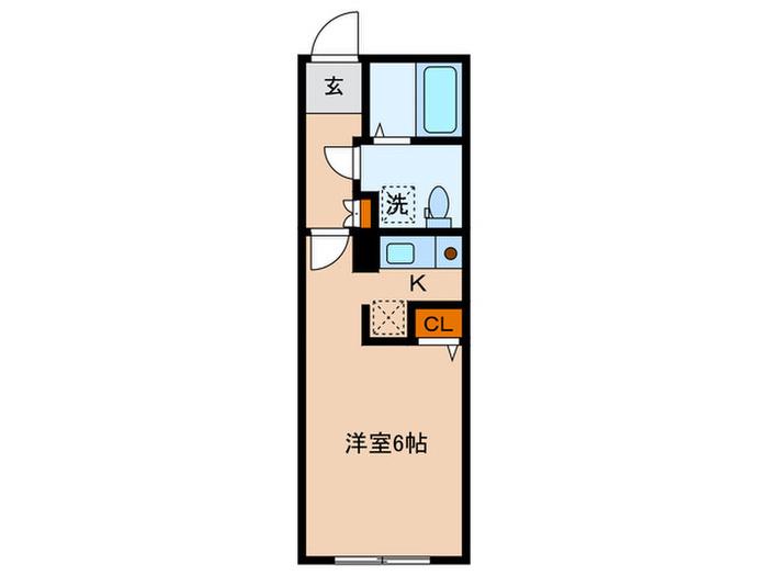 ブランシェ目黒(1K/3階)の間取り写真