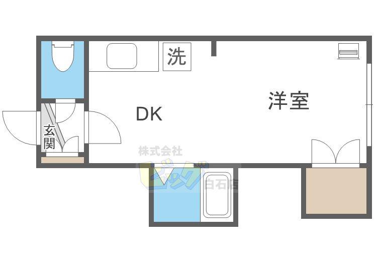 マイコート南郷ST(1DK/1階)の間取り写真