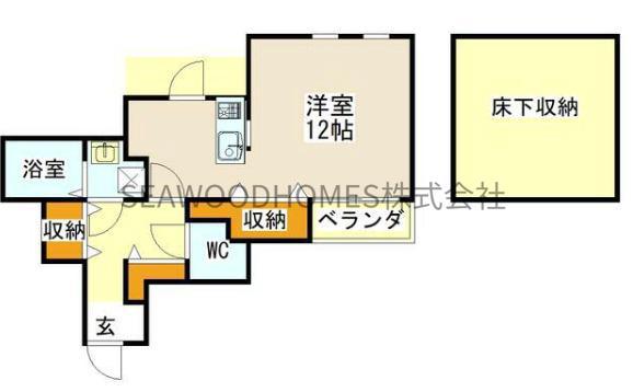 REMONECOLINA(ワンルーム/1階)の間取り写真