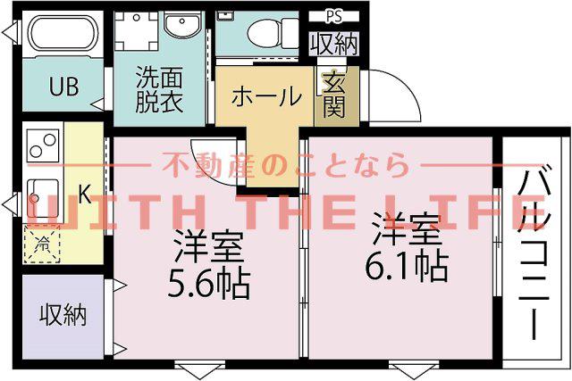 リテラス鳥栖デュオ(2K/2階)の間取り写真